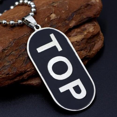 Youe shone "Top" Comical Gay Pride Black Dog Tag Necklace LGBT Stailess Steel Mens Gay Pride Jewelry