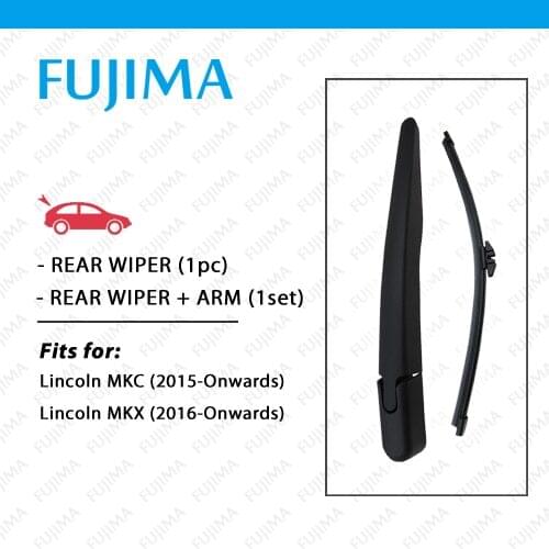 FUJIMA Rear Wiper Blade and Arm for Lincoln MKC (15-Now) / Lincoln MKX (16-Now) Back Window Windscreen Rear Wiper Arm Blade