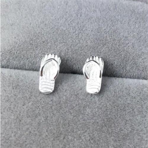 Season Gate 925 Sterling Silver Personality Creative Cute Slipper Fashion Earrings for Women Girls Jewelry Gift SE045