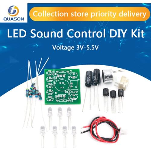 Sound Control LED Melody Lamp Electronic Production Kits Suite Voltage 3V-5.5V LED Sound Control DIY Kit FR-4 A Fiberglass Board