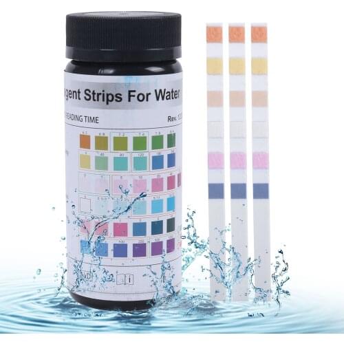 1 Bottle Tub Water Quality 6-in-1 Swimming Pool Test Paper Residual Chlorine Ph Value Alkalinity Hardness Test Strip Pool Tools