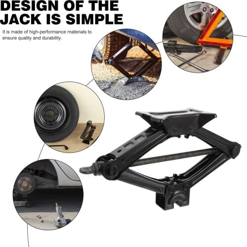 1 Set 1.5 Ton Scissor Jack Steel Scissor Jack Useful Tire Jack for Car Repairing