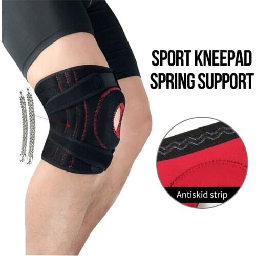 Unisex 1Pair Uniform Code Knee Protector With Spring Support Suitable For Running Cycling Mountaineering Fitness And Other Sport