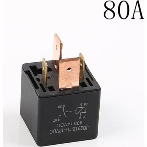 1pcs Car relay 12V24V four feet 80A high power normally open headlight fan air conditioning total power switch