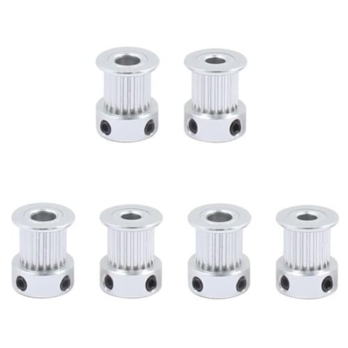 10Pcs Aluminum GT2 11mm Width 26 Tooth Teeth 2GT Timing Drive Pulley Pully Wheels Gear For 3D Printer Bore=4mm/6mm