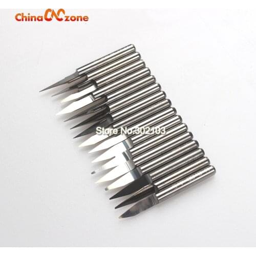 16pcs 3.175mm 10/20/25/30 Degree Shape Flat Bottom Carbide PCB Engraving Milling Cutters Spiral Bit CNC Router bits tools