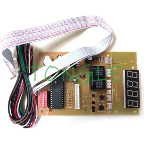 4 digits 12V Time Control Timer Board With Wire harness for arcade cabinet coin acceptor selector, pump water, washing machine