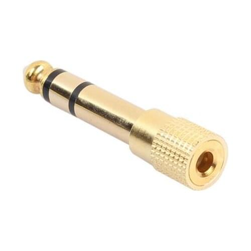 5pcs Jack 6.5 6.35mm Male Plug To 3.5mm Female Connector Headphone Amplifier Microphone AUX 6.3 3.5 Mm Converter Audio Adapter