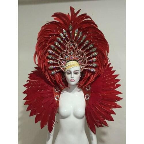 Latin dance Samba accessories Fashion exquisite headdress feathers Delicate dance shows accessories Samba clothing