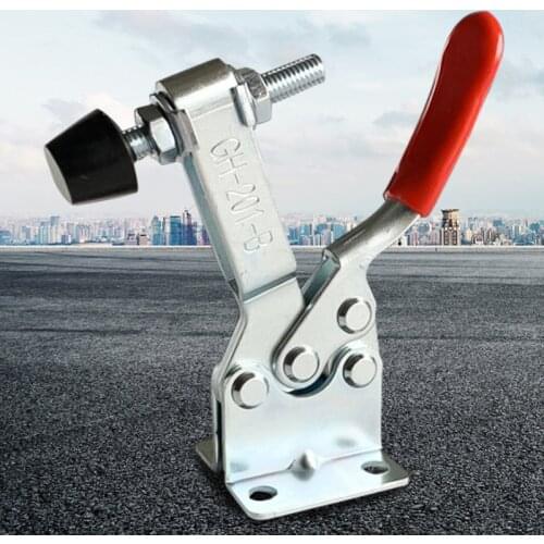 4pcs GH-201-B 90KG Horizontal Toggle Clamp Quick-Release Tools Clamps Set Vertical Toggle Clamp Heavy Duty Tool Accessory