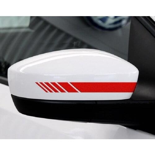 HotMeiNi 2pcs Car Styling Auto SUV Vinyl Graphic Car Sticker Rearview Mirror Side Decal Stripe DIY Car Body Decals
