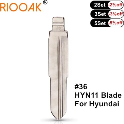 10pcs/lot Metal Blank Uncut Flip KD/VVDI Remote Key Blade #36 HYN11 for Hyundai Elantra MISTRA Kia RIO Cerato Tucson