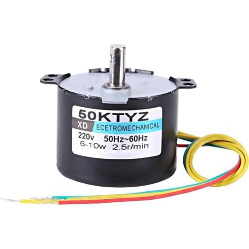 1 pcs Synchronous Motor AC Gear Motor 220V 10W 0.5A Servo Motor Permanent Magnet Synchronous Motor CW/CCW