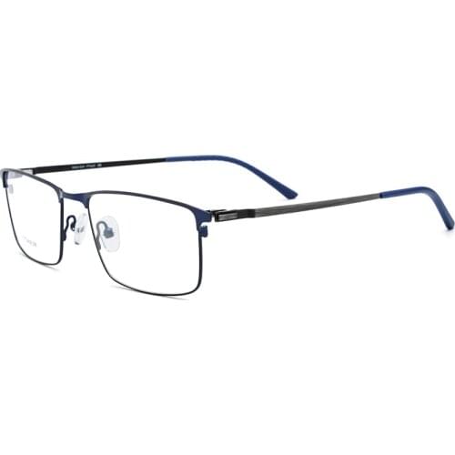 Titanium Glasses Frame Men Ultralight Square Myopia Prescription Eyeglasses Male Metal Full Optical Frame Screwless Eyewear NX