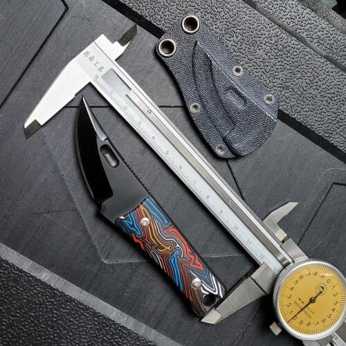 Mack Walker Small Fixed Blade Knife Straight Knife 12C27N Blade Desert Iron Wood or G10 Handle Camping Hunting Tool