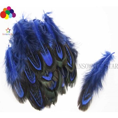 Wholesale 5-10CM (2-4 inches) Pheasant Feather Dyed Polan 100PCS DIY Craft Headdress Earring Accessories Feather