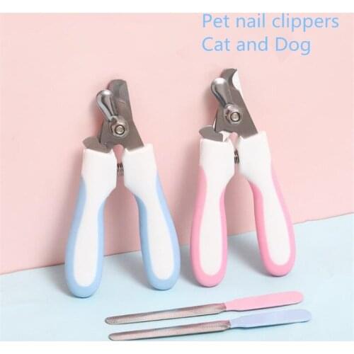 Pet Grooming Scissors Dog Cats Supplies Pet Nail Clipper Pet Accessories Animal Trimmers Nail File Claw Cutters 2pcs/Set