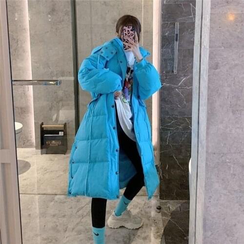 Mid-length detachable hooded Puffer jacket Winter Drawstring warm women Parkas Stand collar Long sleeve Snowfield Windproof coat