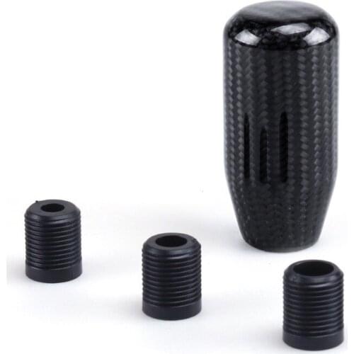 1Pc Universal Car Racing Gear Shift Knob Real Carbon Fiber Manual Stick Shifter Lever Handle Cover Lever Modification accessorie