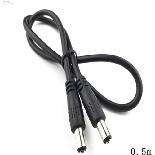 DC Power Plug 5.5 * 2.1mm Male To 5.5 * 2.1mm Male CCTV Adapter Connector Cable