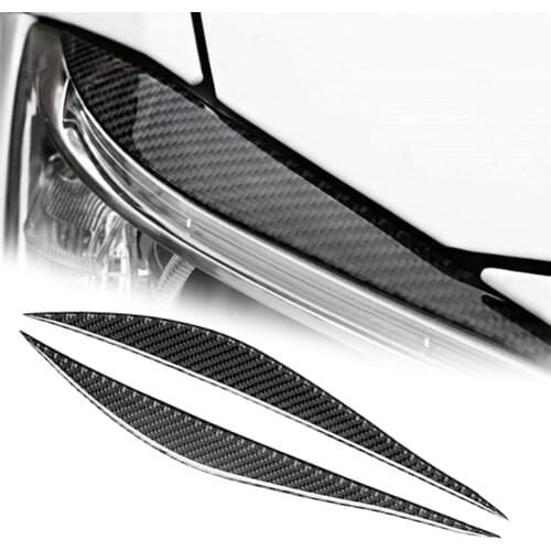 Carbon Fiber Headlight Eyebrow Eyelid Cover For BMW 3 13-17 F36 F30 320i 325i