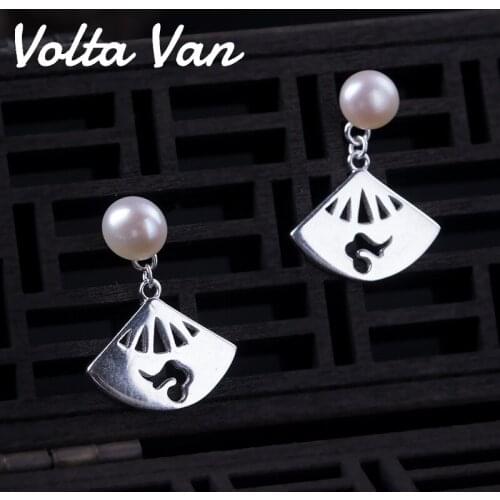 Volta Van Vintage Drop Earrings 925 Sterling Silver Pendientes Plata Fine Jewelry 2021 New Design Sector Concise Women Earrings