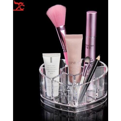 Makeup Brush Storage Box Cosmetic Organizer Gift Packaging Heart Jewelry Box Cosmetic Storage Box Lipstick Storage Box