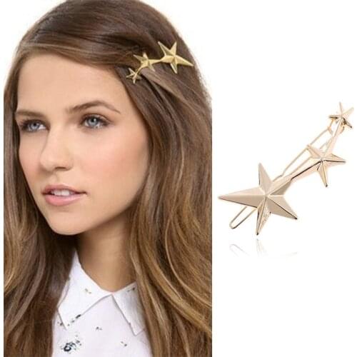 1pcs Fashion Metal Stars Hairpin Party Favors For Women Girls Gifts Wedding Birthday Party Gifts INS Hair Accessories Korea