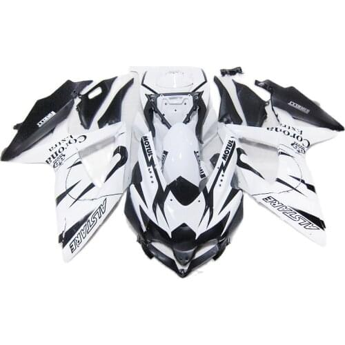 100% Fit Injection Fairings for SUZUKI GSXR 600 750 2008 2009 2010 Black White Fairing kit GSXR600 GSXR750 08 09 10 PL418