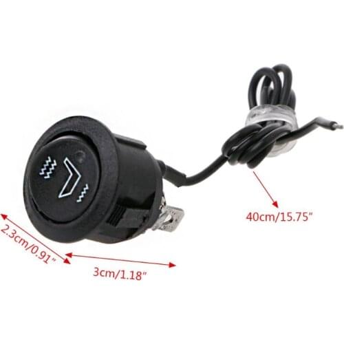 12V Universal 3 Pins Round Heater Motorcycle Car Seat Rocker Switch Control On/Off