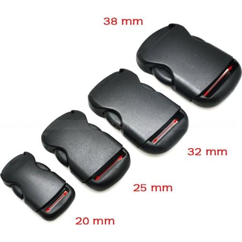 2pcs Webbing 20mm 25mm 32mm 38mm For Outdoor sports bag travel bag Plastic Side Release Buckles Slimwaist Backpack Straps