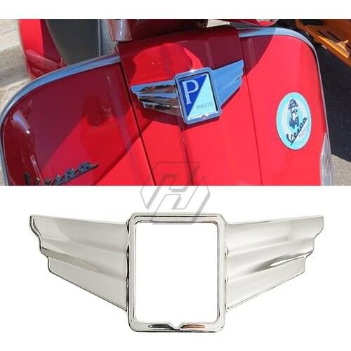 Scooter Accessories Chrome Wing MID Logo Trim Case for Vespa Super Sport 2010-2014