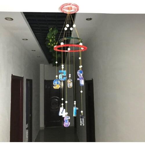 Alphabet Wind Chimes Epoxy Resin Mold Letters Number Keychain Silicone Mould Set N2UE