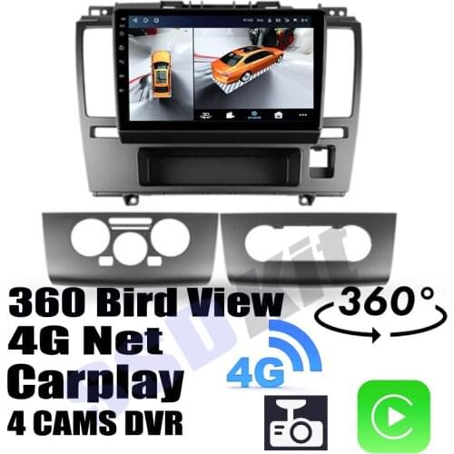 Car Audio Navigation GPS Carplay DVR 360 Birdview Around 4G Android System For Nissan Tiida Latio Versa Trazo Hatchback C11