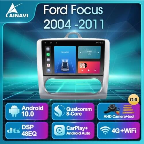 Car Radio Android 10 QLED Screen For Ford Focus 2004-2011 Auto Stereo Multimedia Video Player Navigation Carplay BT GPS No 2din