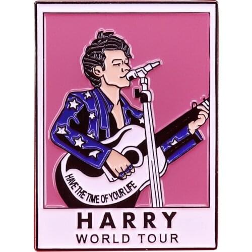 Harry world tour pin popular music art jewelry