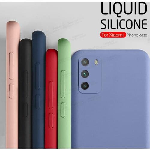 For Xiaomi M3 Case Liquid Silicone Phone Cover Xiomi Mi PocoM3 Pocco Poko Poxo Pocophone M 3 3M Soft Shockproof Colorful Coque