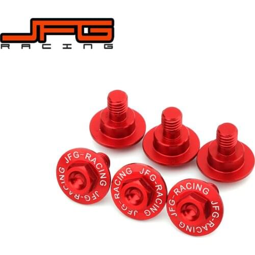 CNC Aluminum 6 PCS Mudguard Upside Down Damping Fork Guard Bolt For HONDA CR125R CR250R CRF250R CRF250X CRF450R CRF450RX CRF450X