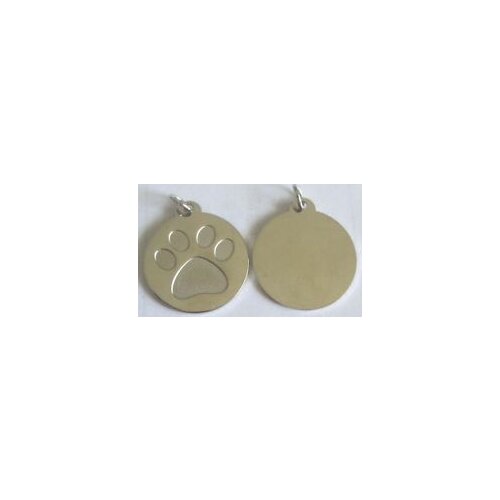 Cheap silver 27mm Paw Dog Pet tags low price Cat Pet Disc Dog Tag or Cat tag Engraved hot slaes paw pint dog tags