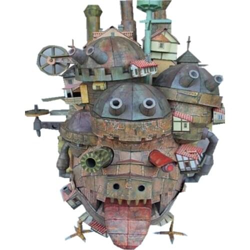 Howls Moving Castle Terrestrial Version Hayao Miyazaki Series Paper Model 50CM Height adults 3D Cartoon Puzzles Toy