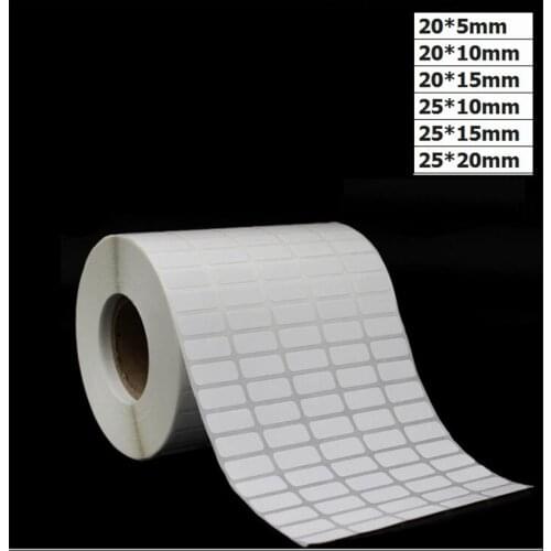 Glossy artpaper White Self Adhesive Sticky Label Writable Name Stickers Blank Note Label Bar code for Heat transfer printer