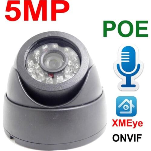 JIENUO 5MP POE Camera Ip HD Security Video Surveillance Indoor Night Vision Cctv IPCam Infrared CCTV Dome IPC Audio Home Camera