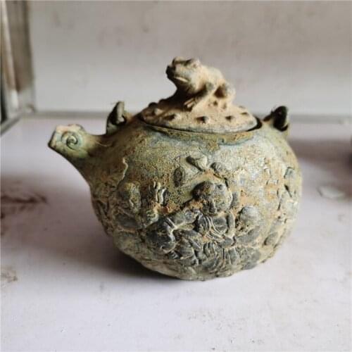 China Old Bronze Collection Comes From Rural Bronze Statues Copper Wine Pot