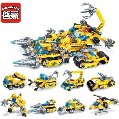 Enlighten Construction Engineering Building Block Technic 8 In1 The Legend Of Chariot 622pcs Educational Bricks Toy