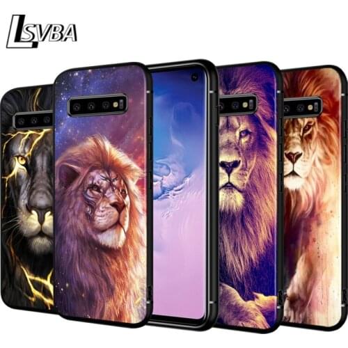 Cool Lions Roar For Samsung Galaxy Note 20 10 9 S10 Ultra S10E S9 S8 Plus A21S A51 A71 5G Black Phone Case