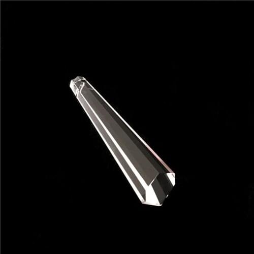 63mm/76mm Hexagon Drop Glass Icicle Crystal Prism Feng Shui Hanging Prism Pendant Chandelier Garland Part DIY Craft Supply