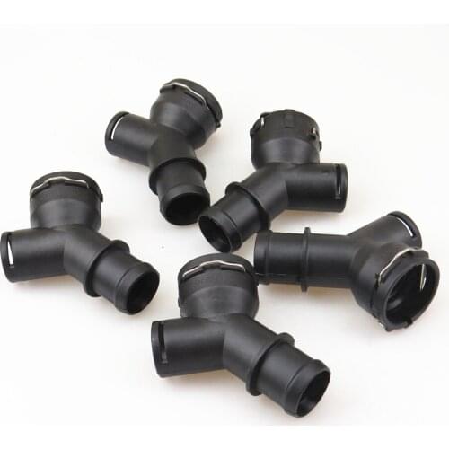 FHAWKEYEQ 5x Engine Coupling Piece Pipe Radiator Hose For A3 S3 TT VW Passat Jetta Caddy Golf GTI Eos CC 1K0122291AE 1K0122291AD