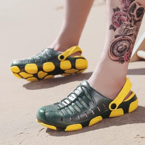 Brand Duty-free Big Size 45 Lover Clogs 3 Colors Shoes Mens Band Sandals Summer Beach Water Swimming Mens