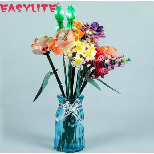 LED Light Set For 10280 Flower Bouquet Create Series Blocks Gift Only Lighting Kit NOT Include Model