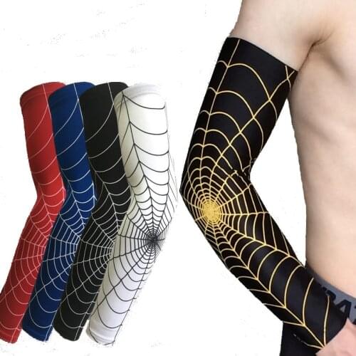 2 Pcs/Lot High Elastic Basketball Compression Arm Sleeve Personality Armband Arm Warmer UV Protector Elbow Support Sports Safety